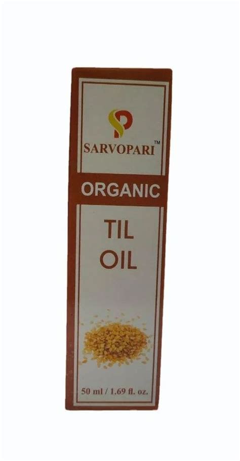 Mono Saturated Skin Care Ml Sarvopari Organic Til Oil Packaging Type