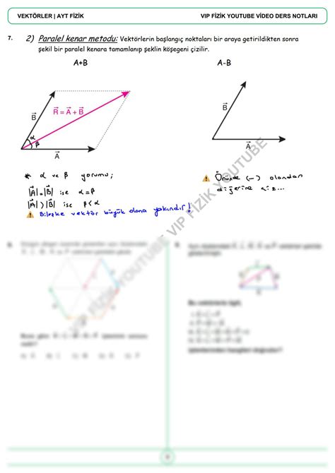 Solution Sinif Fizik Vekt Rler Konu Anlatimi Ve Konuyla Alakaki