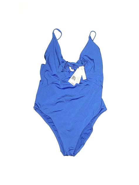 Trina Turk Solid Blue One Piece Swimsuit Size 14 69 Off Thredup