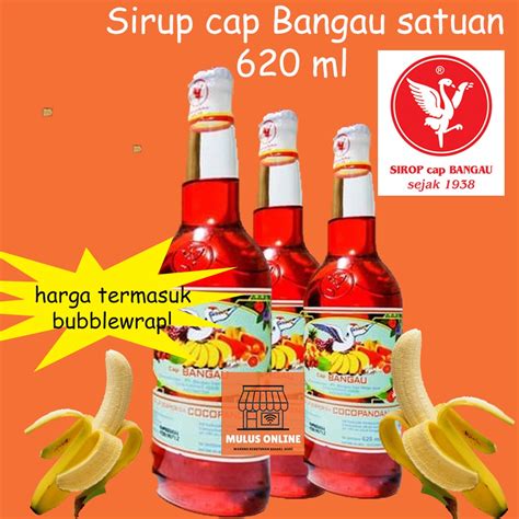 Jual Syrup Bangau Sirup Bango Rasa Pisang Ambon Isi 620 Ml Sirop