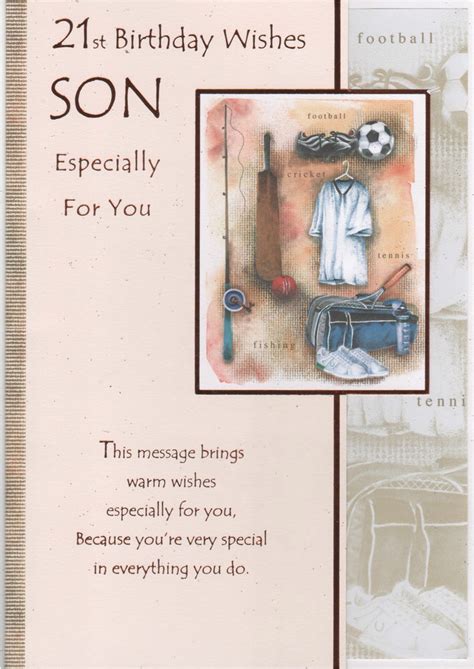 21st Birthday Cards for son 21st Birthday Wishes son Especially for You ...