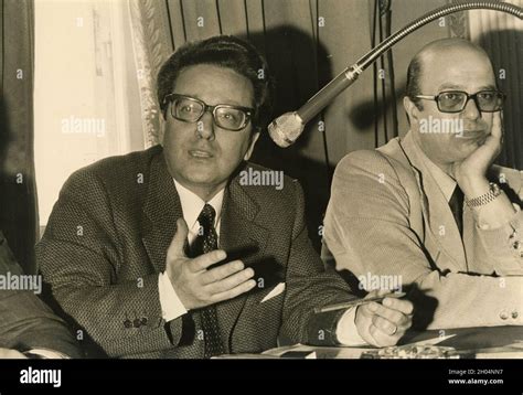 Italian Politician And Journalist Pino Rauti 1970s Stock Photo Alamy