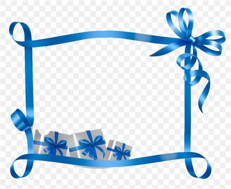 Blue Ribbon Border Clip Art