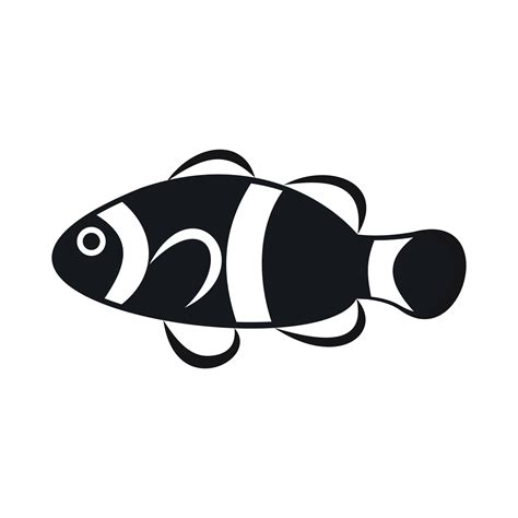 Cute clown fish icon, simple style 14618741 Vector Art at Vecteezy