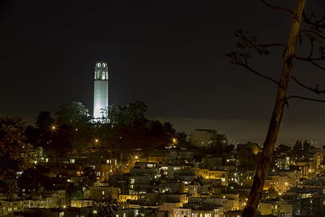 Coit Tower by Night Photograph by Mark Harrington | Fine Art America