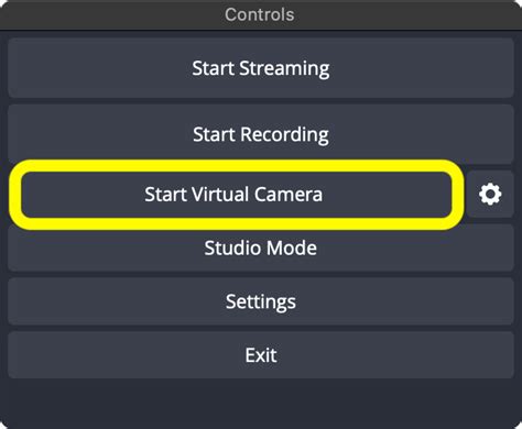 Virtual Camera Guide OBS