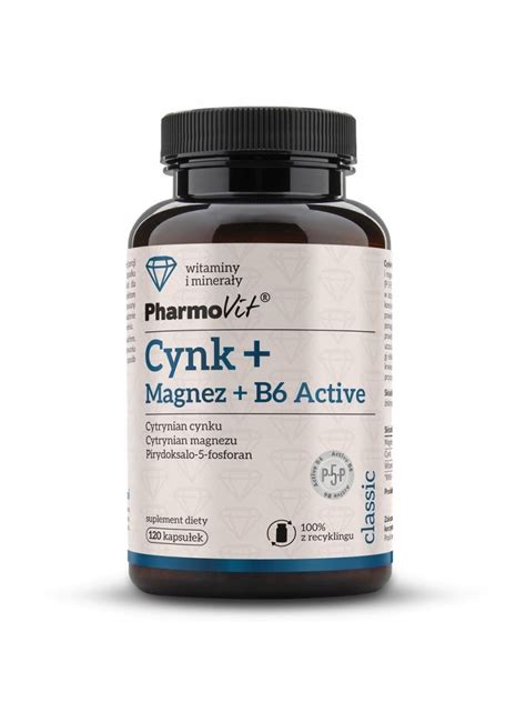 CYNK MAGNEZ WITAMINA B6 ACTIVE 120 KAPSUŁEK PHARMOVIT CLASSIC