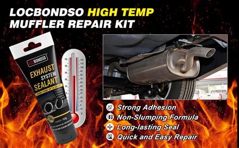 Locbondso 150g High Temp Exhaust Repair Kit Muffler Repair Kit