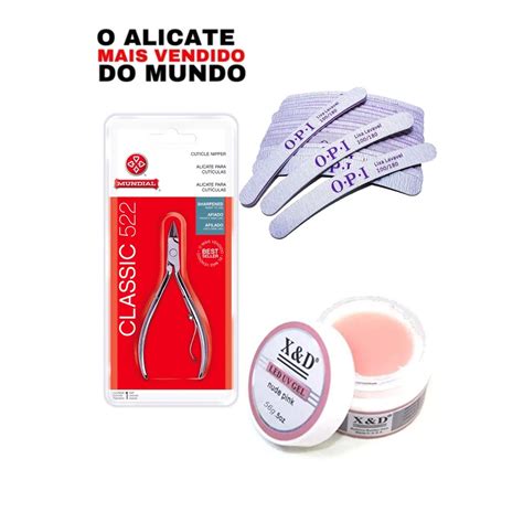 Kit Lixas Unha Porcelana Acrigel Gel Porcelana Alicate