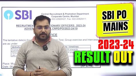 Sbi Po Mains Result Out Complete Information About