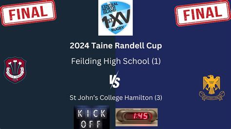 2024 Central North Island 1st Xv Final Feilding High School Vs St