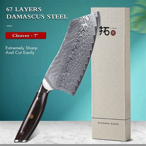 Turwho Chef Knife Japan Vg Damascus Steel Santoku Slicing Kitchen