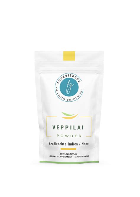 Veppilai Powder Neem Leaf Azadirachta Indica Fresh Pure