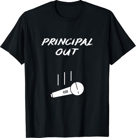 Hot Trending T Shirt With Retired Principal Out Retirement Mic Drop End Of Year Funny T Shirt
