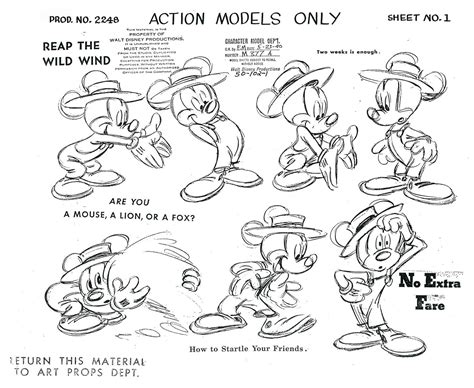 Mickey Mouse Model Sheet Disney Concept Art Mickey Mouse Sketch