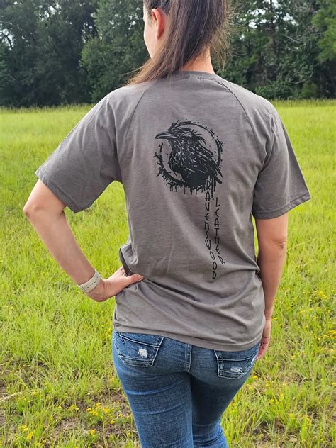 Ruffled Raven T Shirt Grey