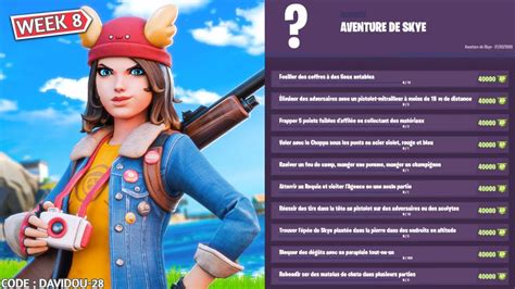 Leak DÉfi Aventure De Skye Liste Des DÉfis Semaine 8 De La Saison 2