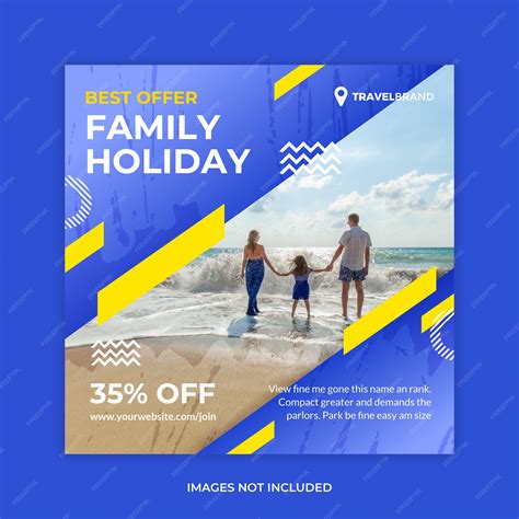 Premium Vector | Family trip social media web banner