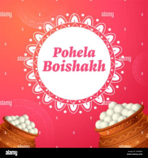 Illustration Of Greeting Background For Pohela Boishakh Bengali Happy