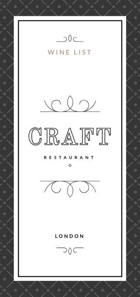 Design This Elegant Gourmet Restaurant Wine Menu Template In Minutes