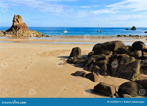 Beauport Beach, Jersey, Channel Islands, UK Stock Photo - Image of green, coast: 22258274