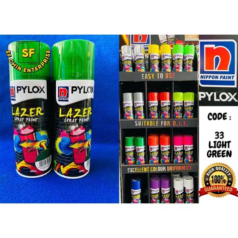 Nippon Paint Pylox Lazer 400cc Spray Paint Solid Colours Multiple