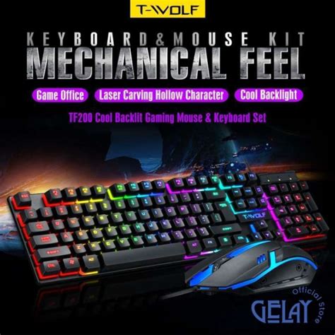 Promo Produk Ori Paket Gaming Wired Keyboard Dan Mouse Rgb T