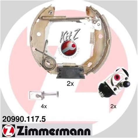 ZIMMERMANN BREMSBACKEN SATZ 180mm RADBREMSZYLINDER passend für