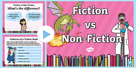 Fiction Vs Non Fiction PowerPoint Presentation Primary