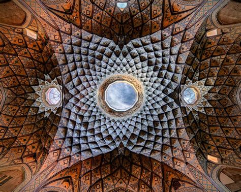 Camera Pointed Upwards Captures The Mesmerizing Ceilings Of Irans