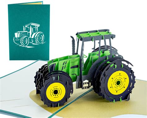 Tractor Pop up Card: 3D Greeting Card, Handmade 5x7 Inch - Etsy