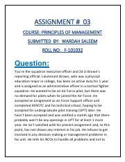 Assig Pdf Assignment Course Principles Of Management