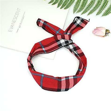 Twist Bow Wire Headbands Head Wrap Retro Bowknot Polka Dot Lattice