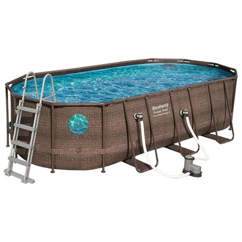 Bestway Power Steel Deluxe Series Piscine Ovale Marron