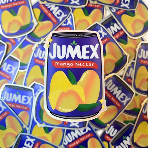 Holographic Jumex Sticker Mexican Drink Water Bottle Etsy