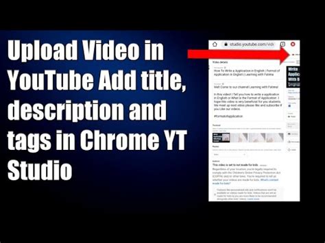 How To Upload YouTube Video How To Add Title Description And Tags In