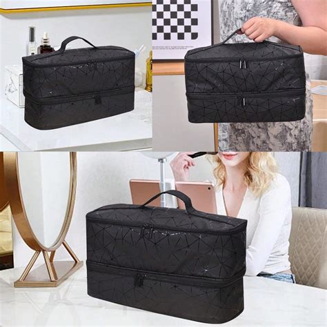 High-Capacity Double-Layer Travel Carrying Case, Portable Shark
