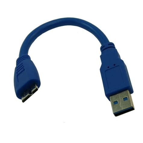 6in Usb 3 2 Gen 1 Superspeed 5gbps Type A To Micro B Male Cable Blue