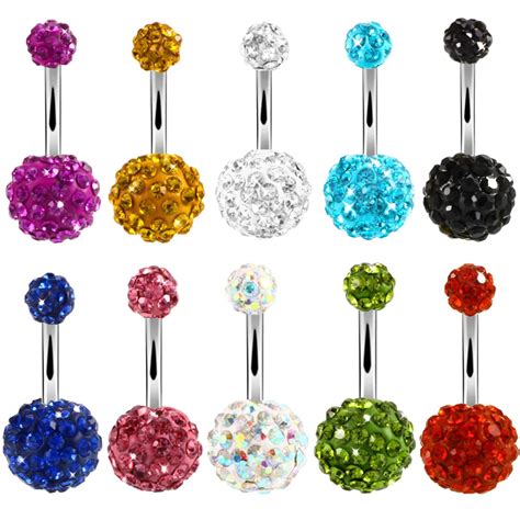 Pcs Kristall Strass Frau Nabel Bauchnabel Ring Pircing Chirurgische