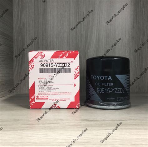 TOYOTA D2 OIL FILTER 90915 YZZD2 HILUX INNOVA HIACE FORTUNER