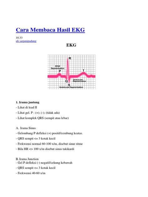 Pdf Cara Membaca Hasil Ekg Dokumen Tips