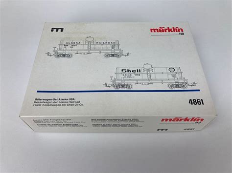 Märklin H0 4861 Model train freight wagon set 1 2 Tank wagons