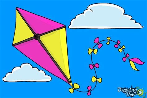 How to Draw a Kite - DrawingNow