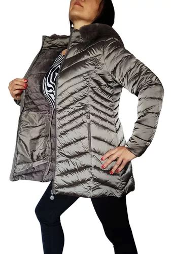 Campera Inflable Metalizada Piel Adentro Capucha Desmontable Env O Gratis