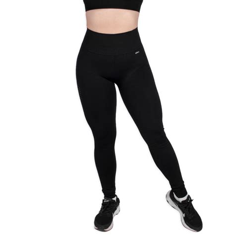 Sportime Cal A Legging Selene Fitness Sem Costura Preto