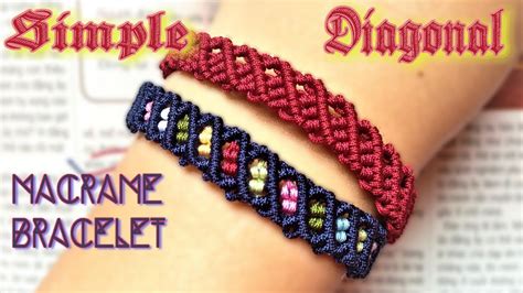 Macrame Tutorial Diagonal Loop Bracelet The Most Easy And Simple