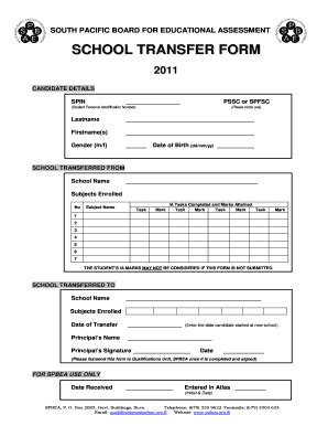 School Transfer Form Fill Online Printable Fillable Blank Pdffiller