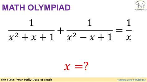 Math Olympiad Algebra Equation Tricky Math Problem Fraction