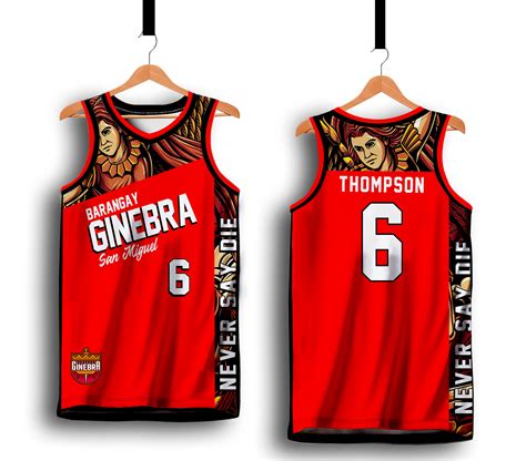 Basketball Jersey For Men Women GINEBRA RED THOMPSON TENORIO PRINGLE ...