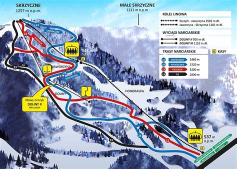 BERGFEX Plan de piste Centralny Ośrodek Sportu Szczyrk Carte